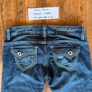 GUESS Dark Blue Women's Bootcut Jeans with Embroidered Back